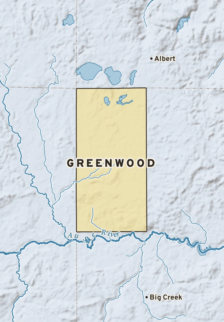 Atlas plate of Greenwood, Michigan.