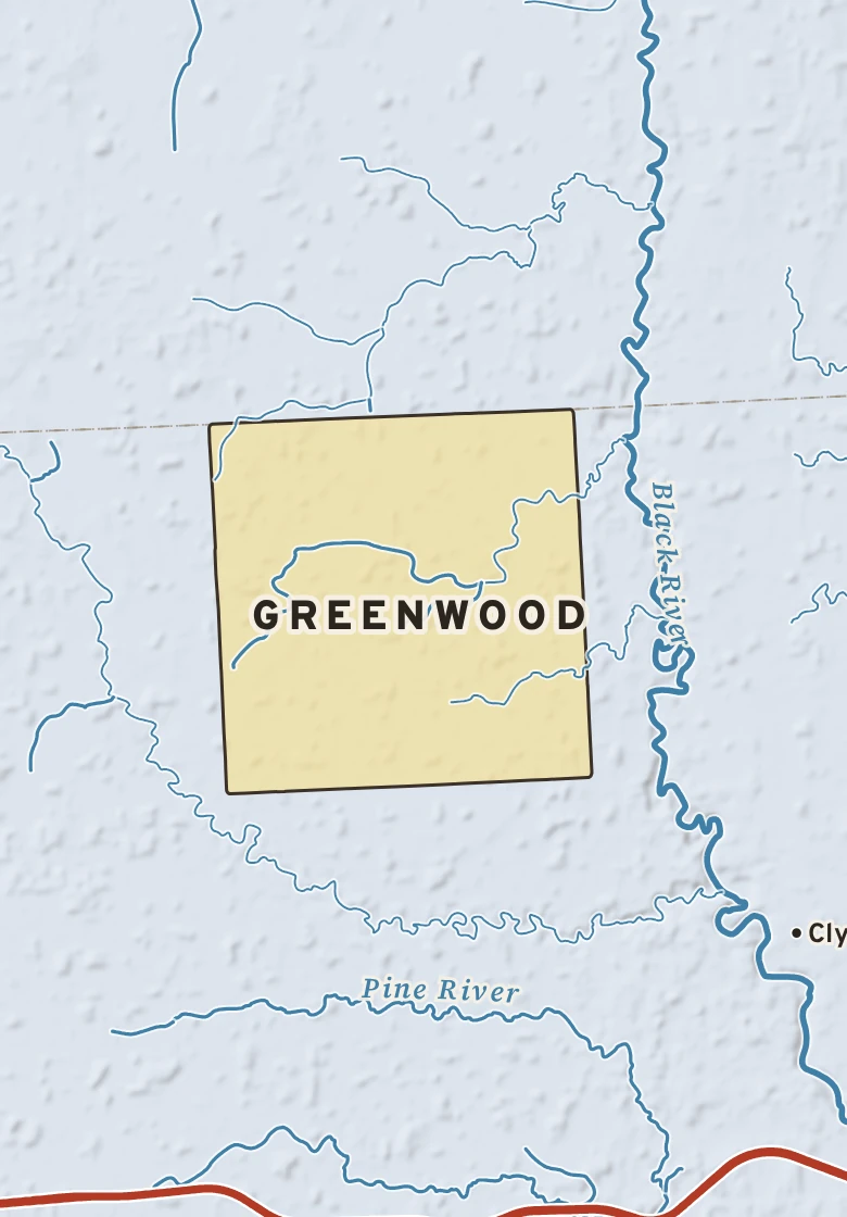 Atlas plate of Greenwood, Michigan.