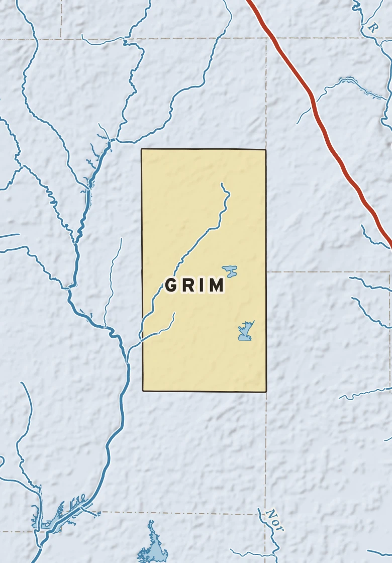 Atlas plate of Grim, Michigan.