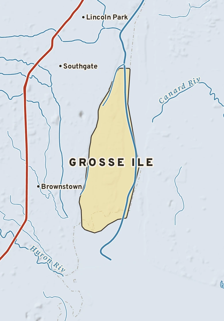 Atlas plate of Grosse Ile, Michigan.
