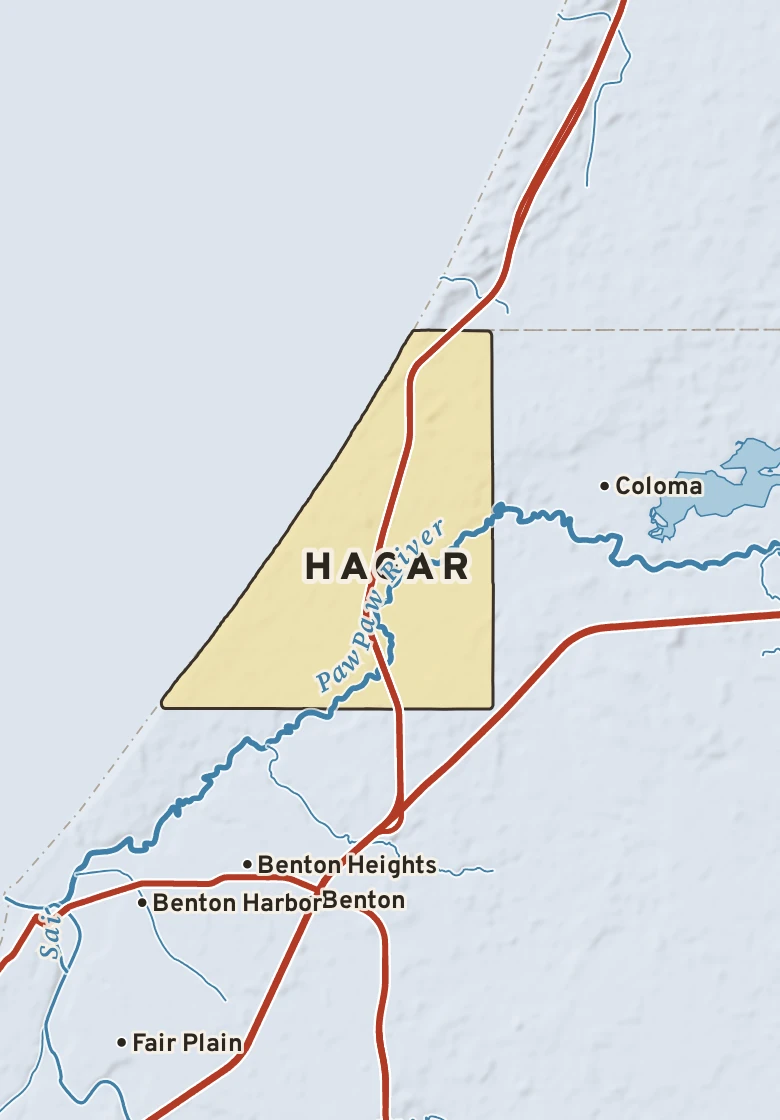 Atlas plate of Hagar, Michigan.