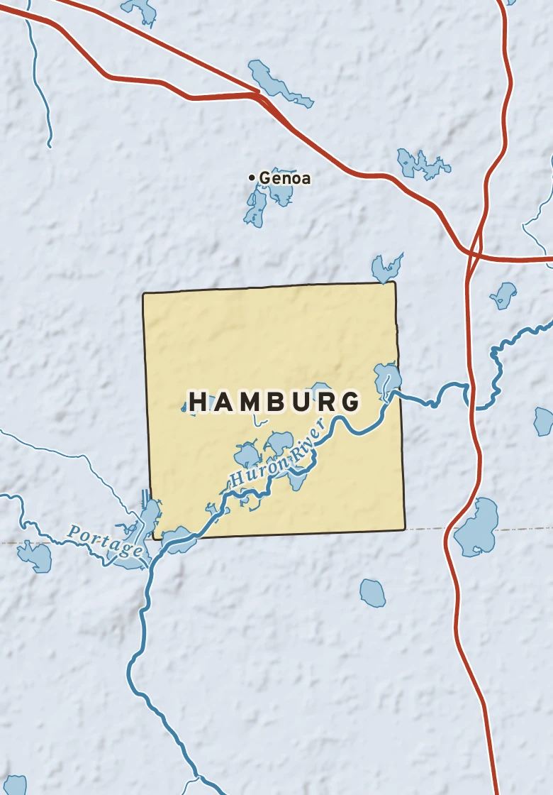 Atlas plate of Hamburg, Michigan.