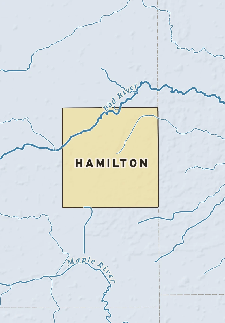 Atlas plate of Hamilton, Michigan.