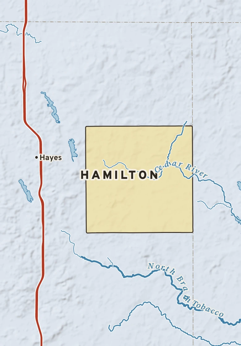 Atlas plate of Hamilton, Michigan.