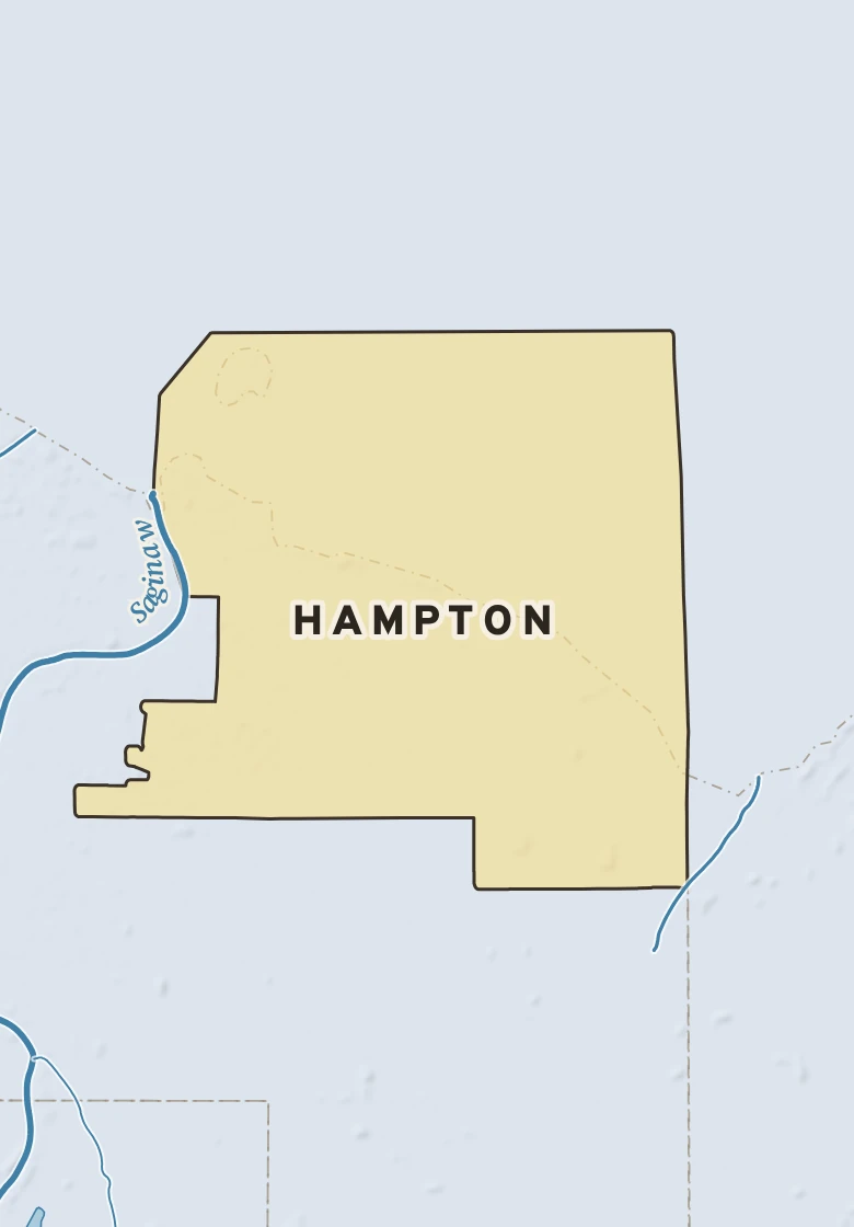 Atlas plate of Hampton, Michigan.