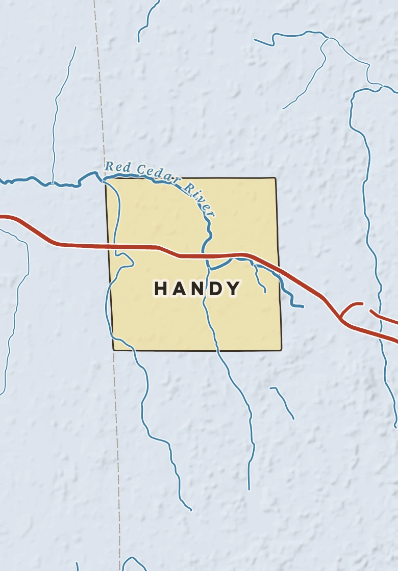 Atlas plate of Handy, Michigan.