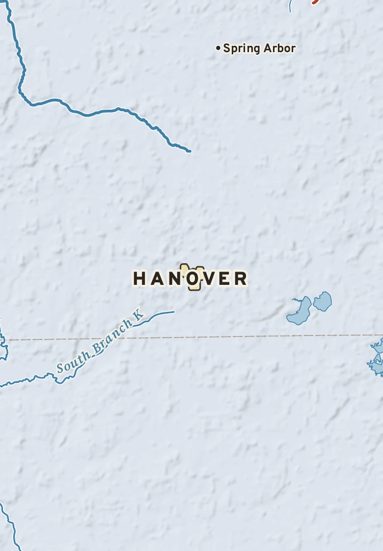 Atlas plate of Hanover, Michigan.