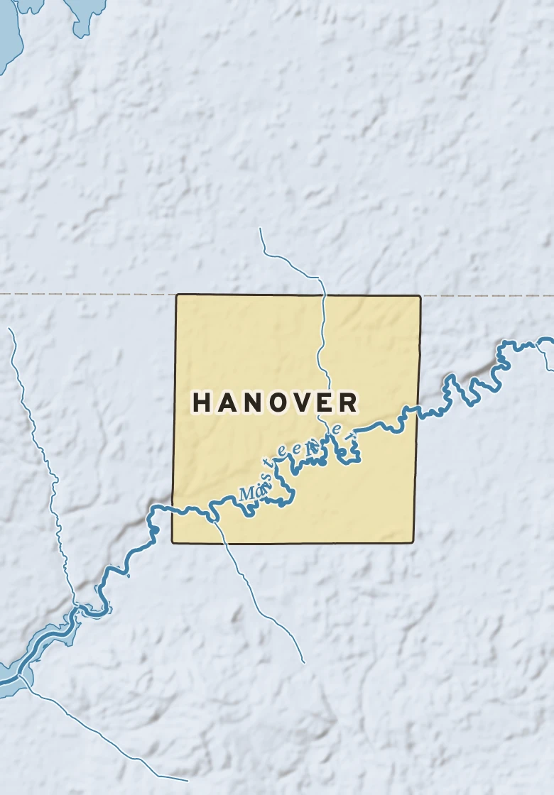 Atlas plate of Hanover, Michigan.