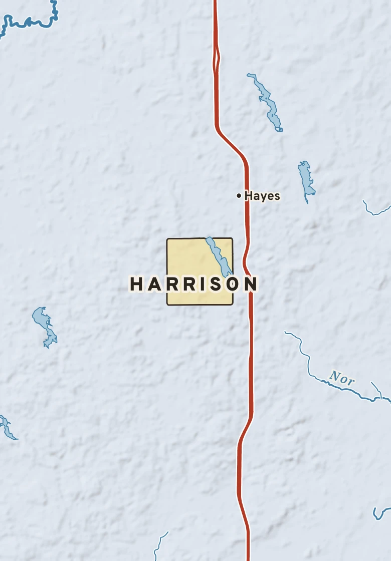 Atlas plate of Harrison, Michigan.