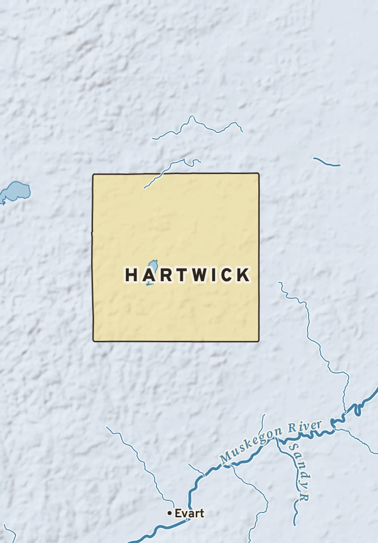 Atlas plate of Hartwick, Michigan.