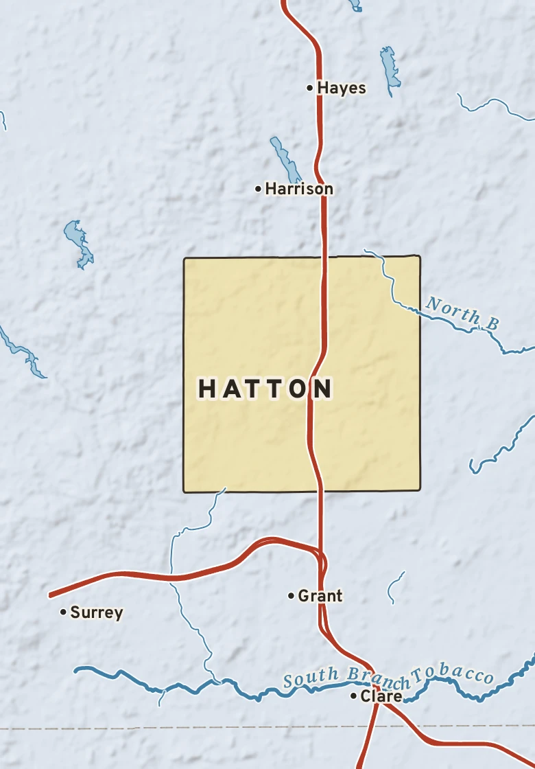 Atlas plate of Hatton, Michigan.