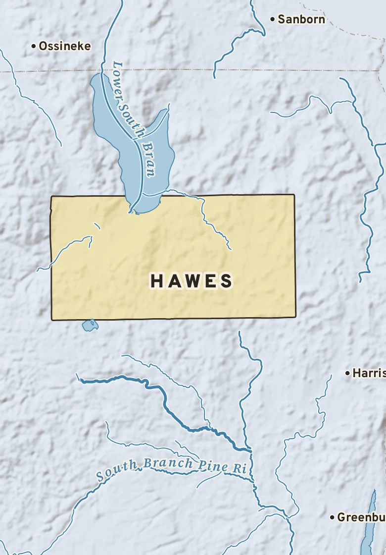 Atlas plate of Hawes, Michigan.