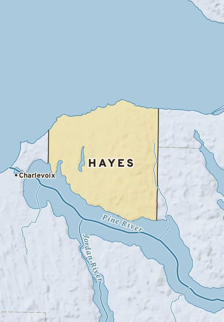Atlas plate of Hayes, Michigan.