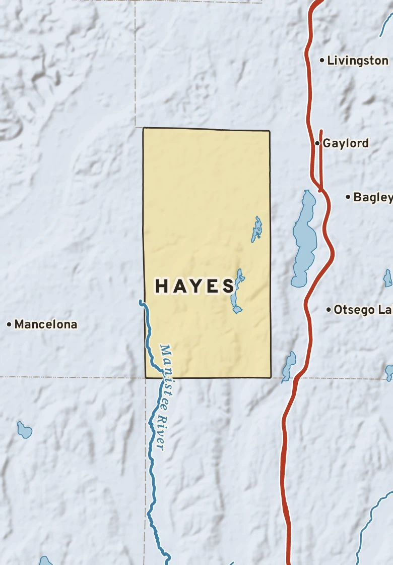 Atlas plate of Hayes, Michigan.