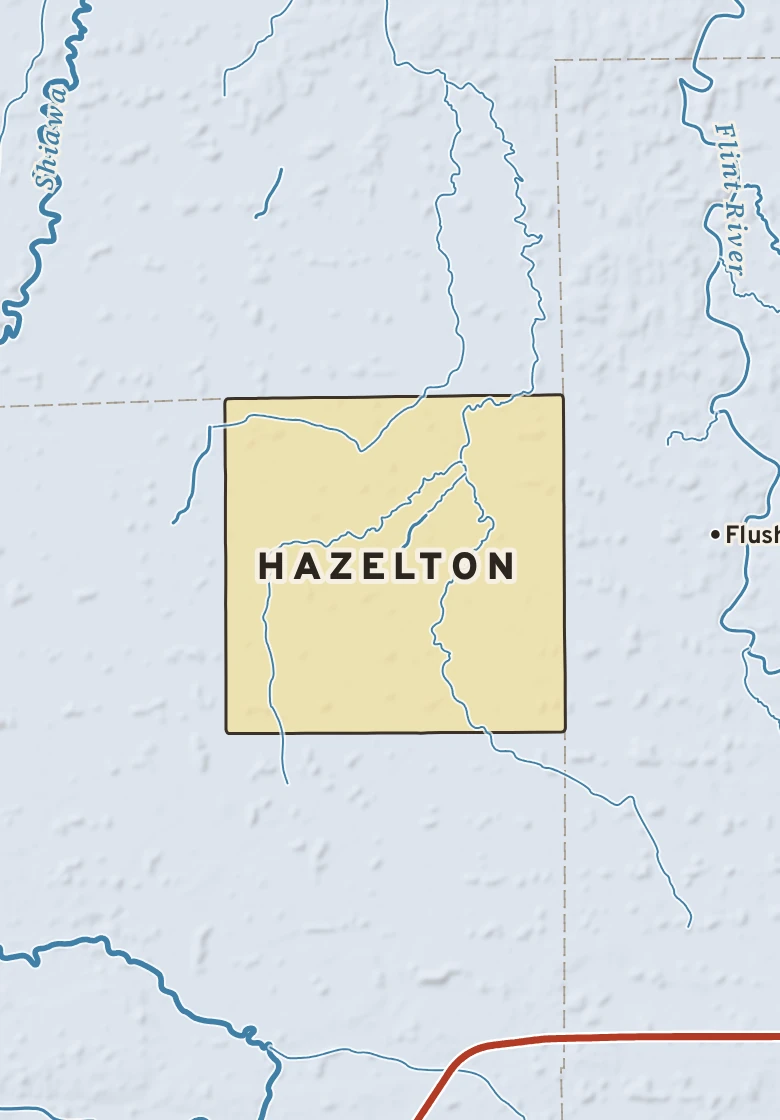 Atlas plate of Hazelton, Michigan.