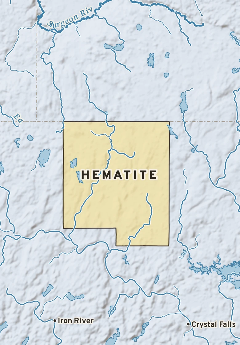 Atlas plate of Hematite, Michigan.