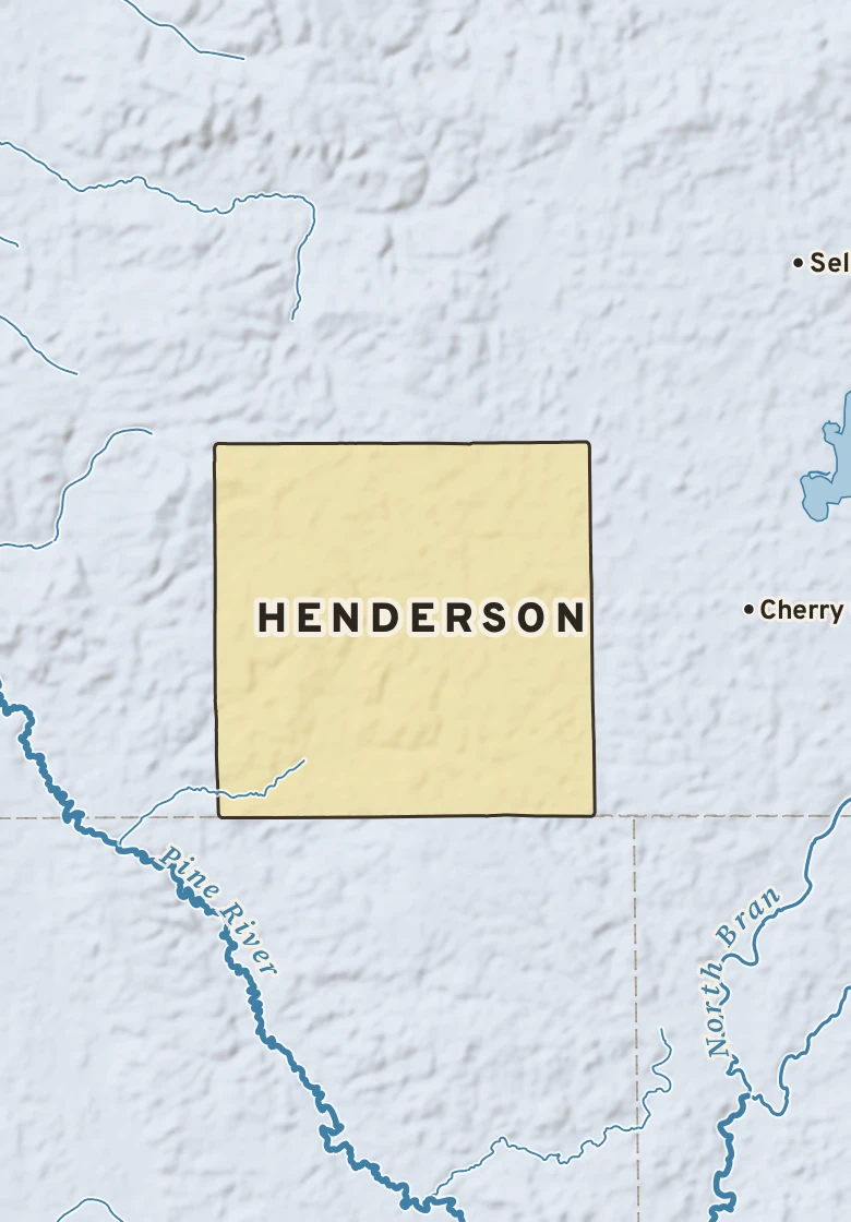 Atlas plate of Henderson, Michigan.