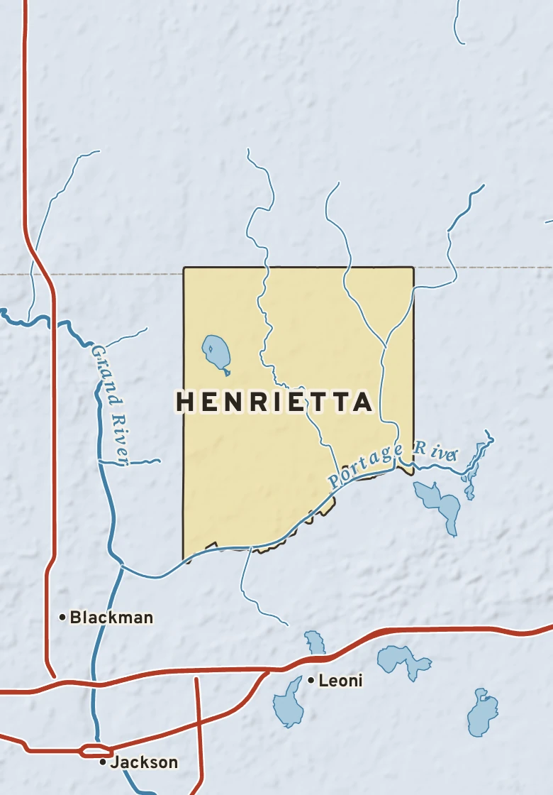 Atlas plate of Henrietta, Michigan.