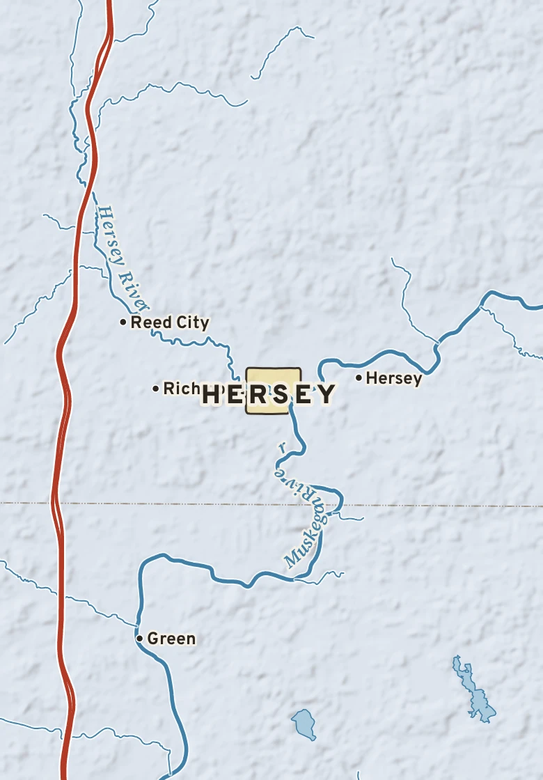 Atlas plate of Hersey, Michigan.