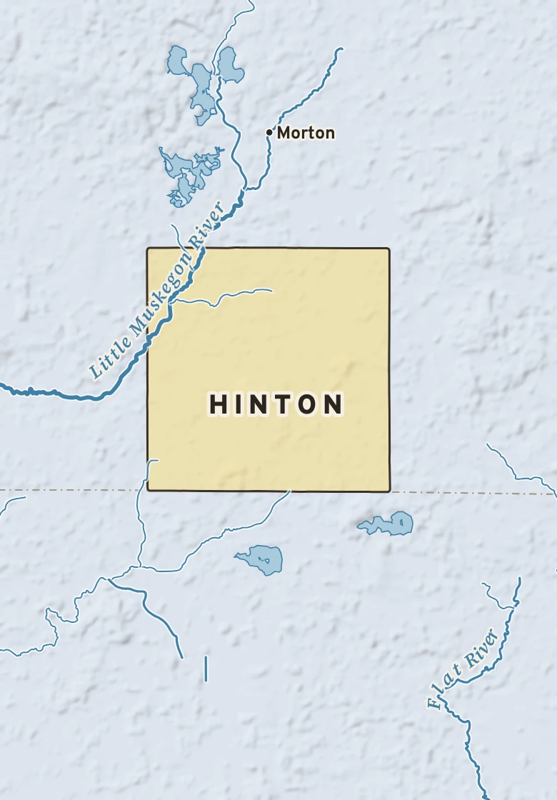 Atlas plate of Hinton, Michigan.