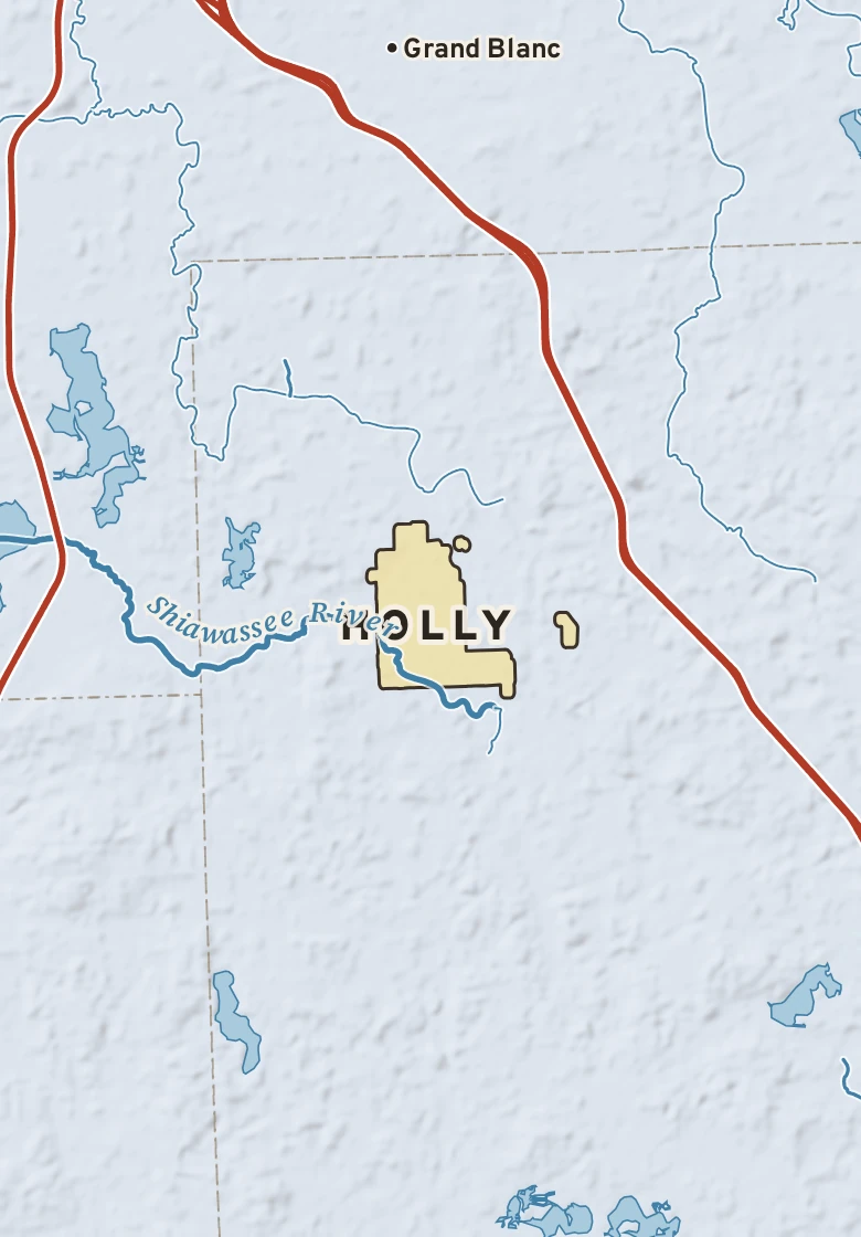 Atlas plate of Holly, Michigan.