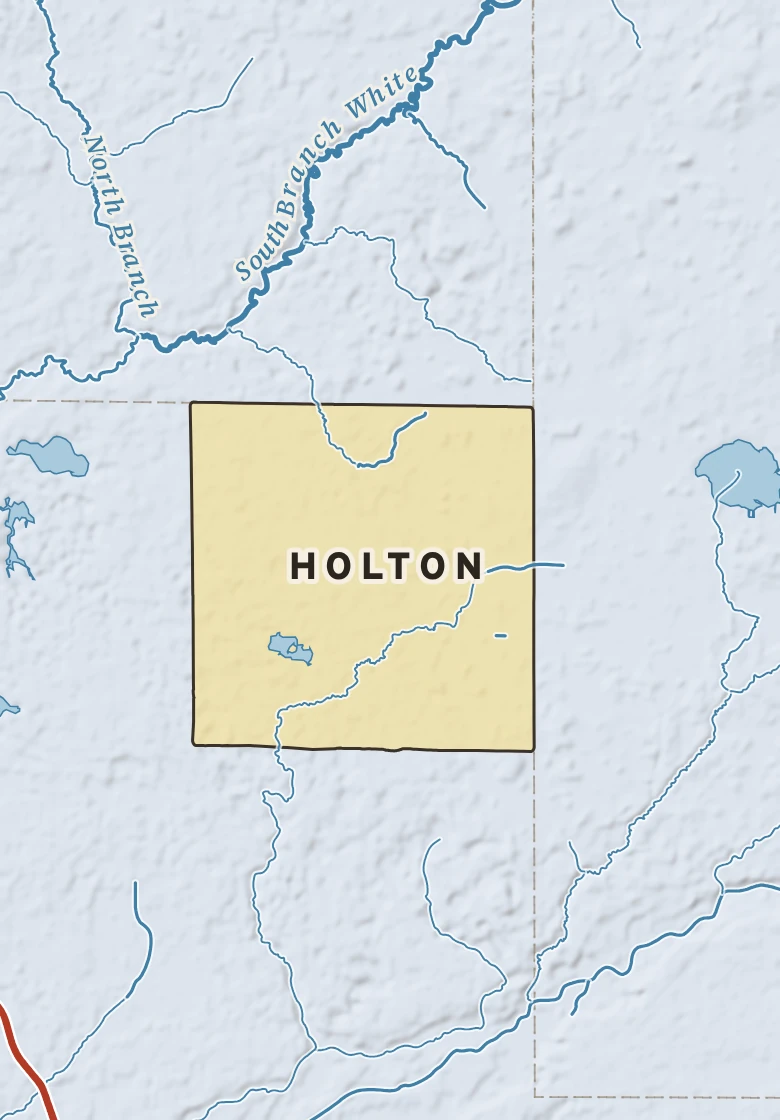 Atlas plate of Holton, Michigan.
