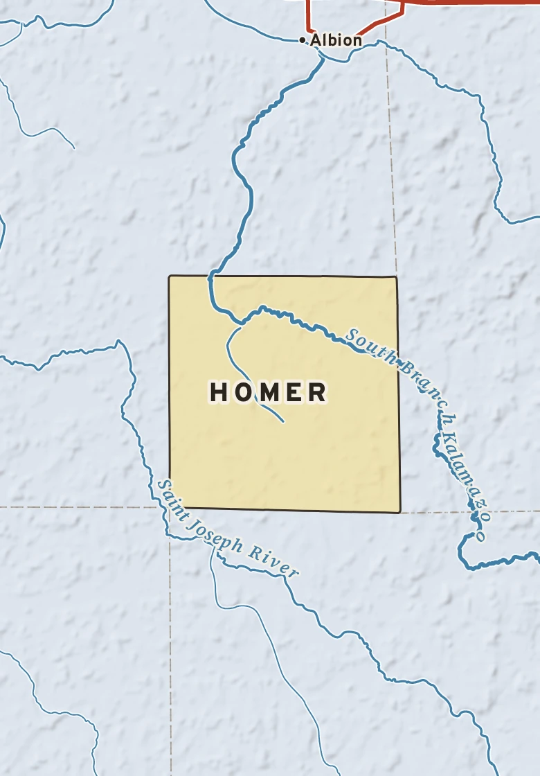 Atlas plate of Homer, Michigan.