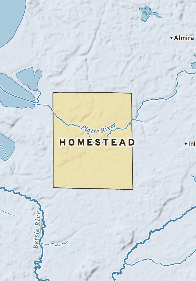 Atlas plate of Homestead, Michigan.