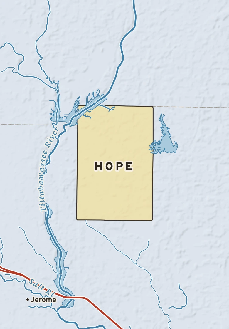 Atlas plate of Hope, Michigan.