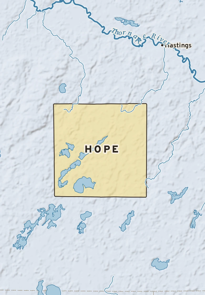 Atlas plate of Hope, Michigan.