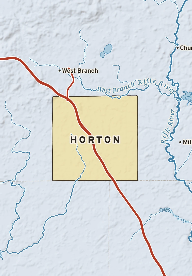 Atlas plate of Horton, Michigan.