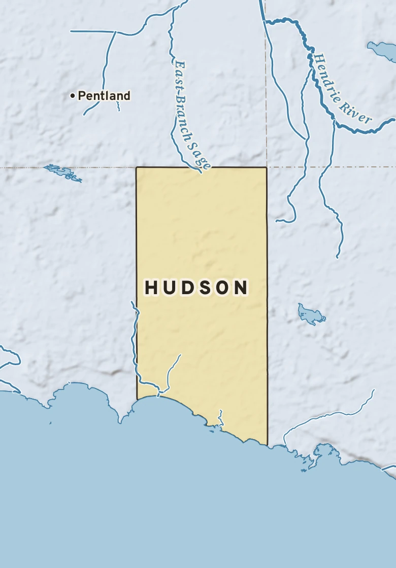 Atlas plate of Hudson, Michigan.