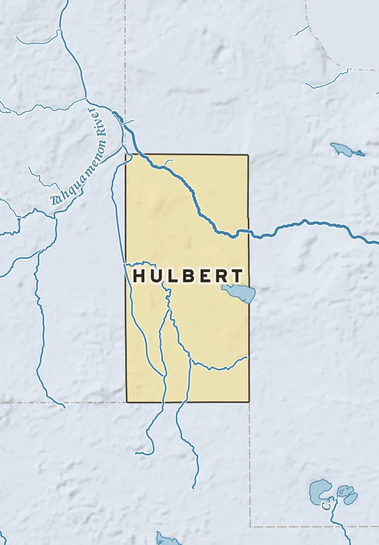 Atlas plate of Hulbert, Michigan.