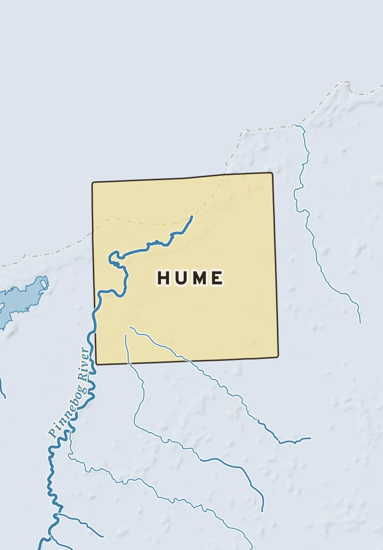 Atlas plate of Hume, Michigan.