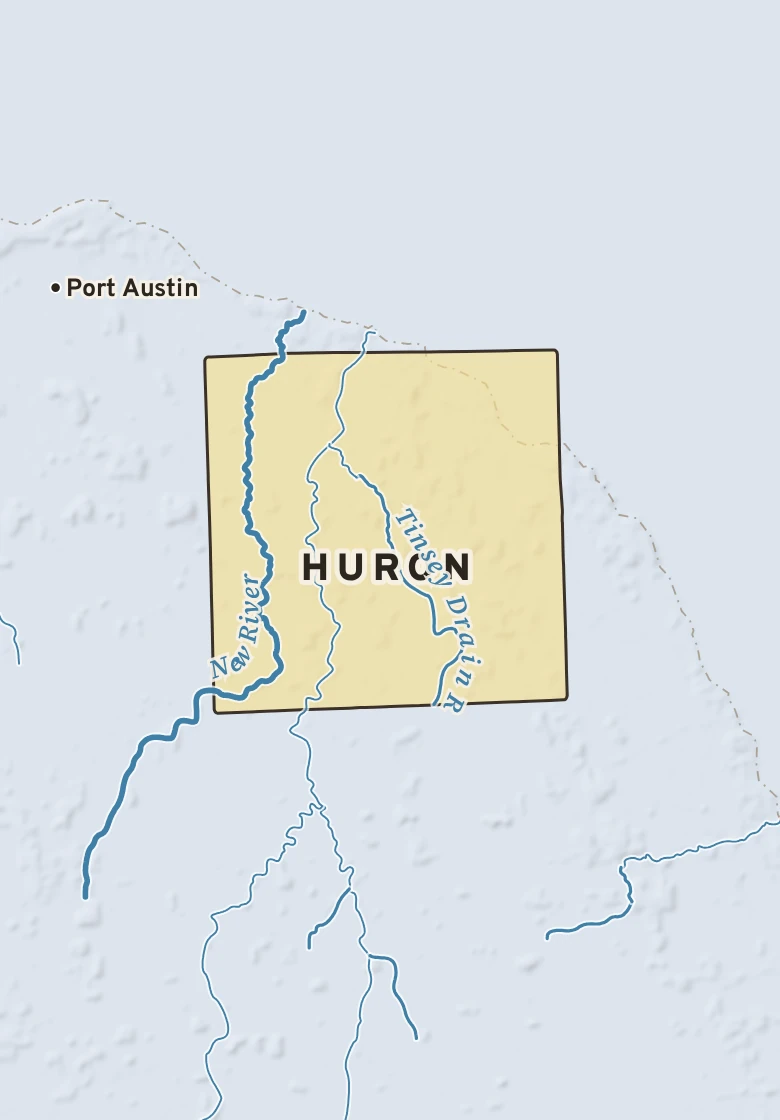 Atlas plate of Huron, Michigan.