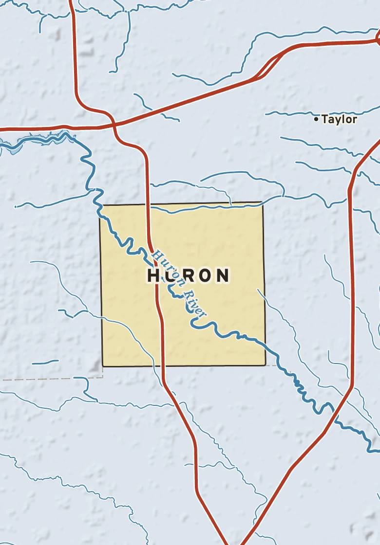 Atlas plate of Huron, Michigan.