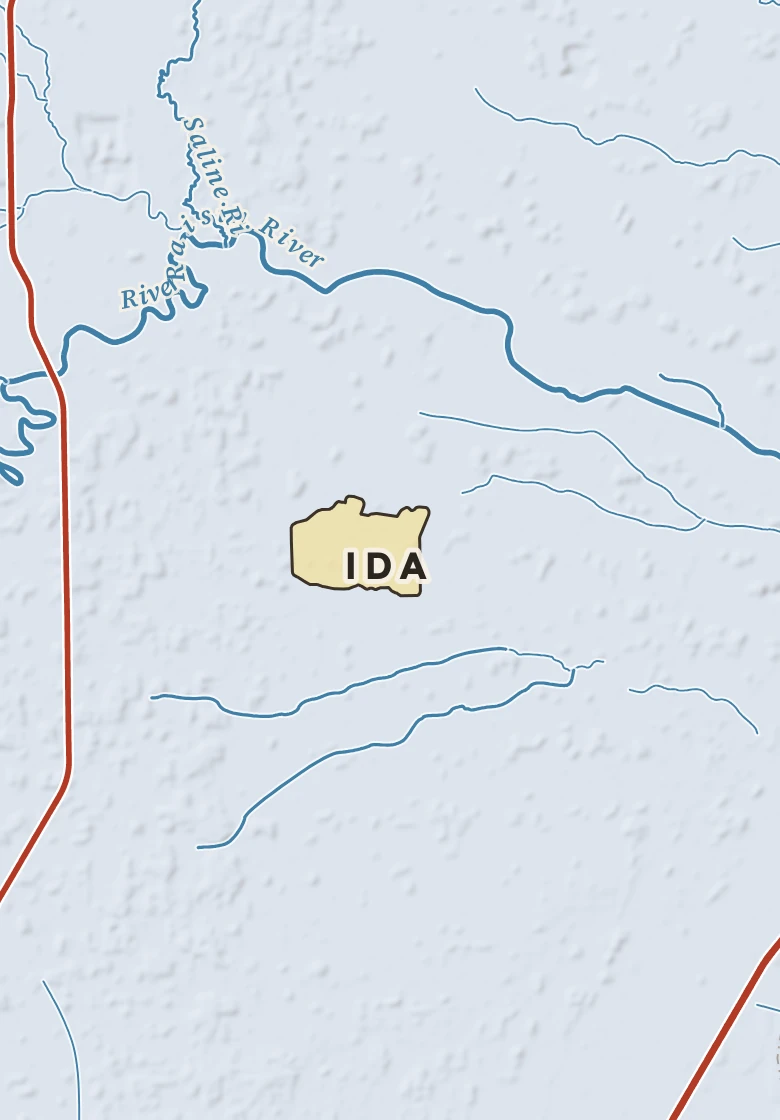 Atlas plate of Ida, Michigan.