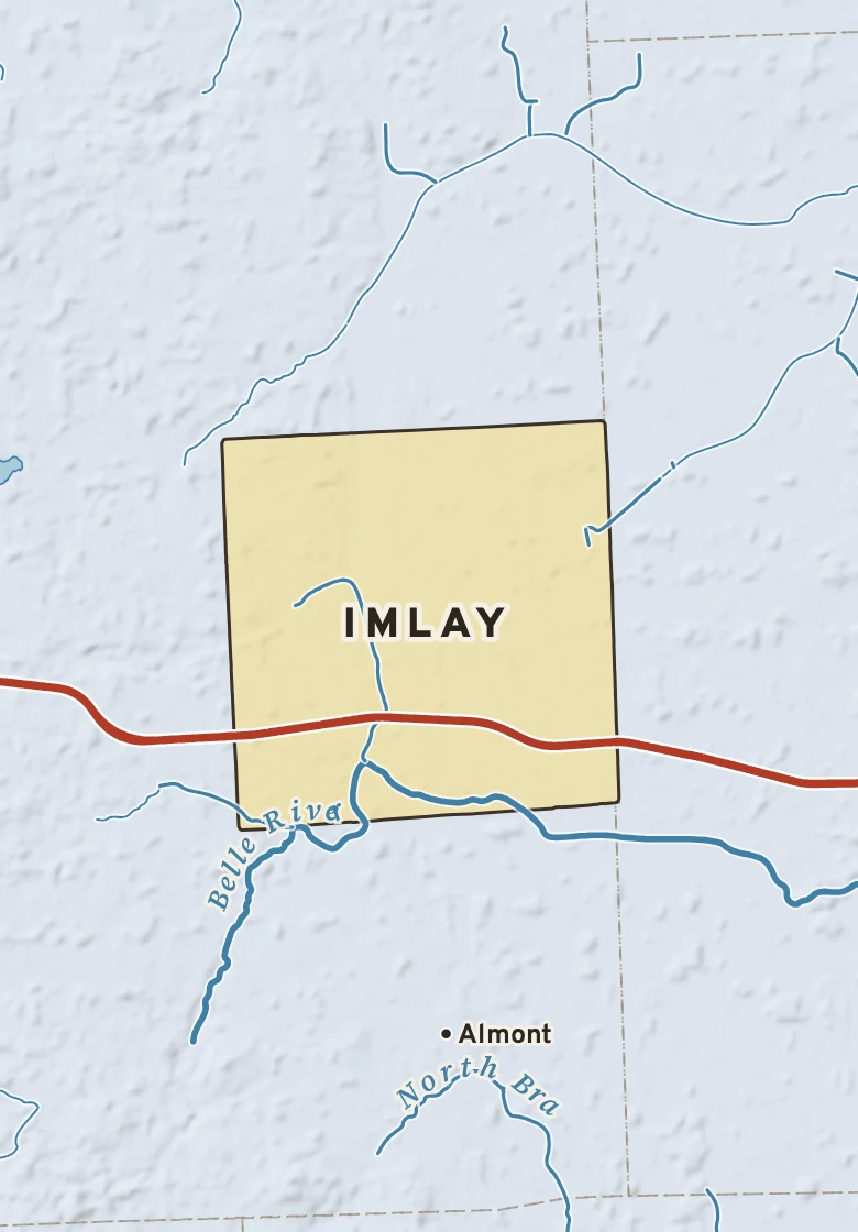 Atlas plate of Imlay, Michigan.