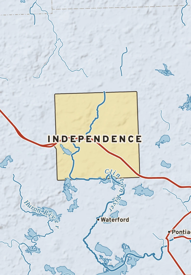 Atlas plate of Independence, Michigan.
