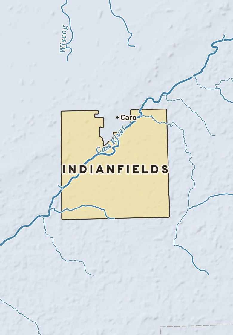 Atlas plate of Indianfields, Michigan.