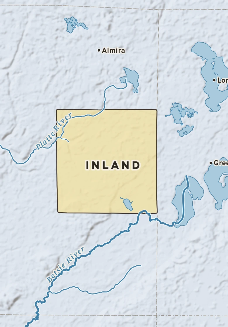 Atlas plate of Inland, Michigan.