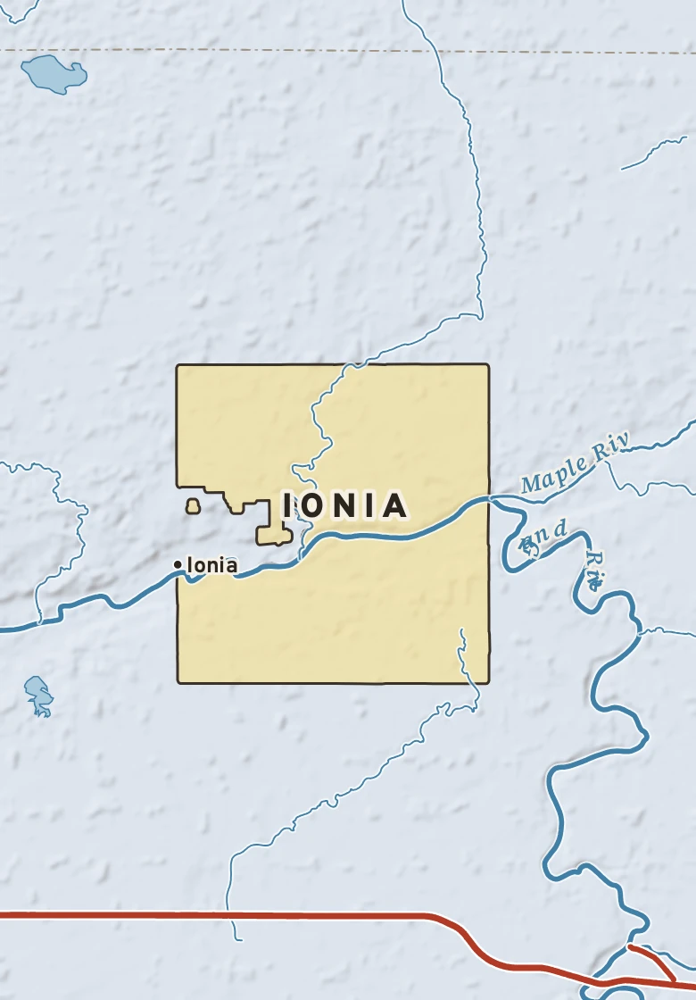 Atlas plate of Ionia, Michigan.