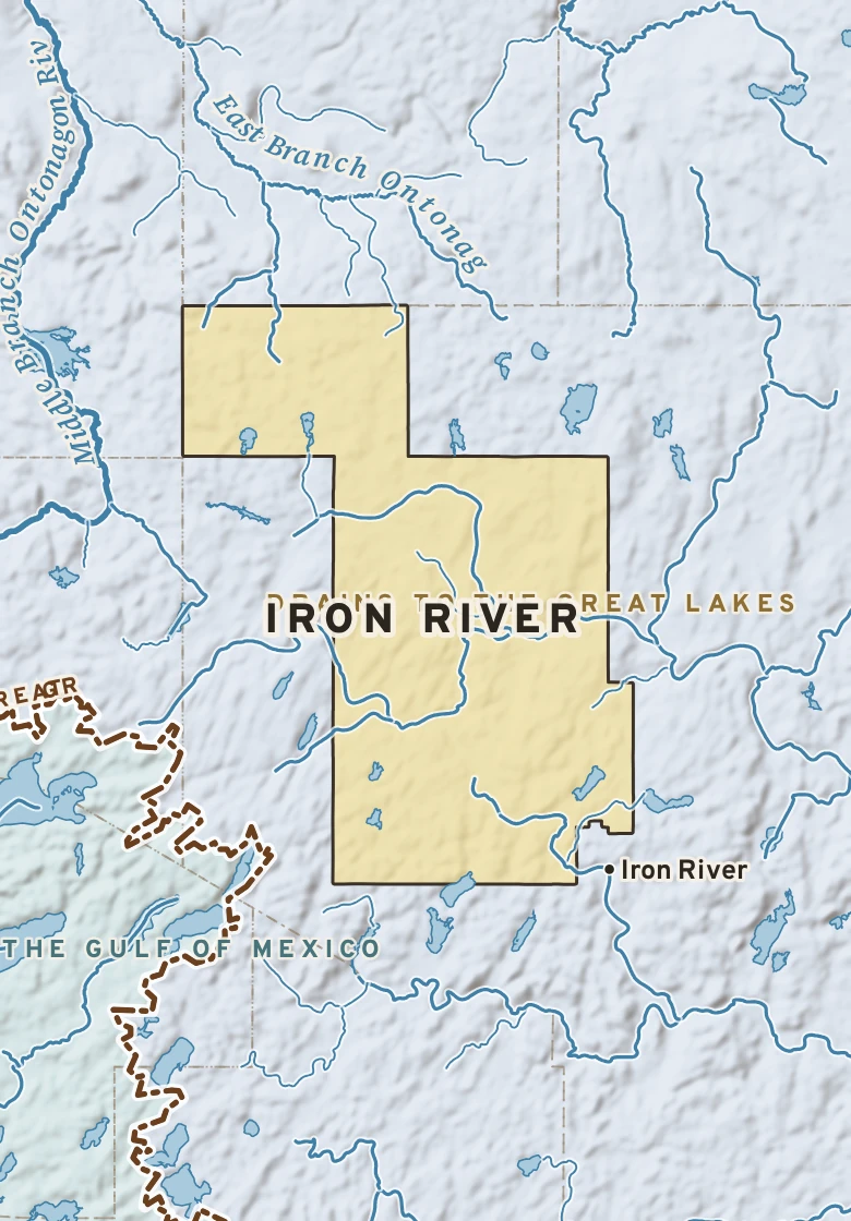 Atlas plate of Iron River, Michigan.