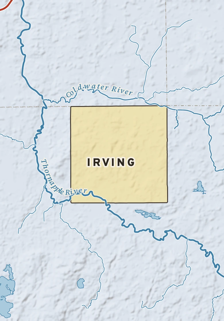 Atlas plate of Irving, Michigan.