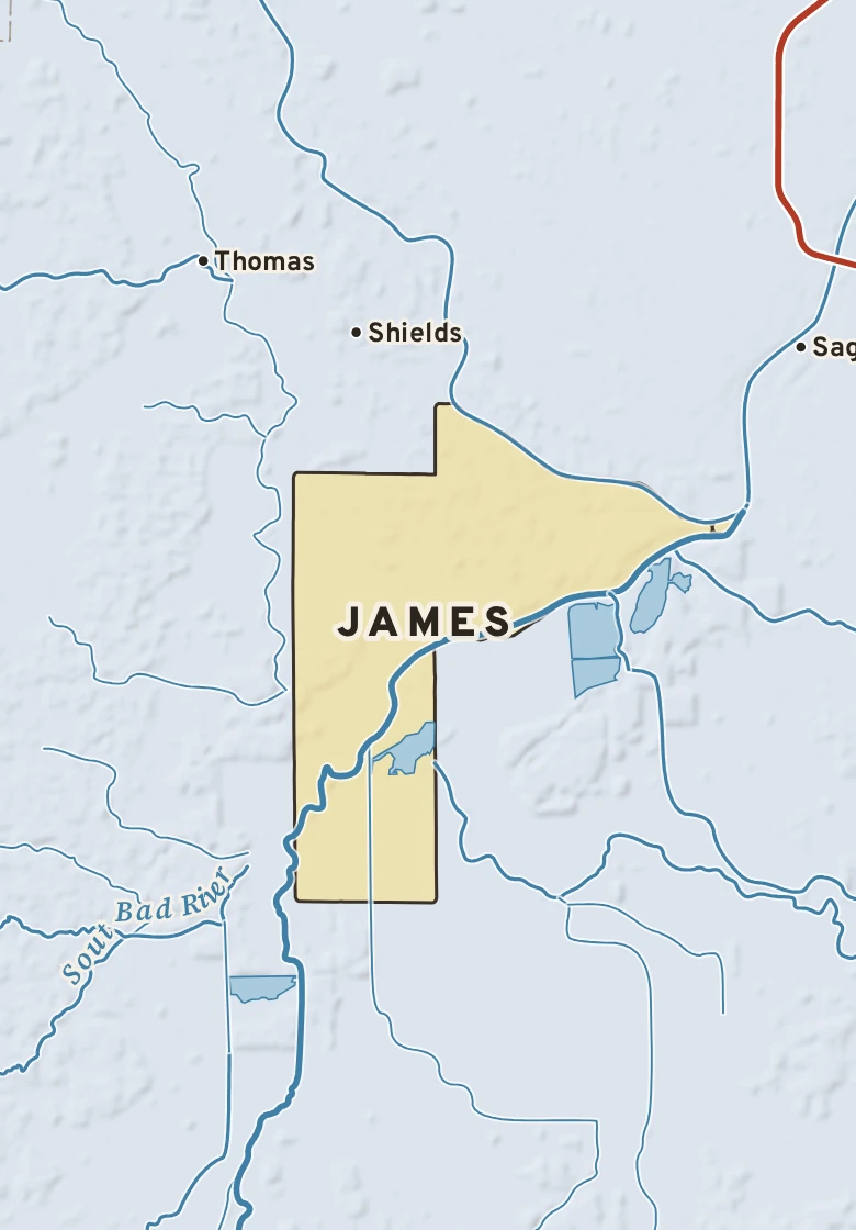 Atlas plate of James, Michigan.