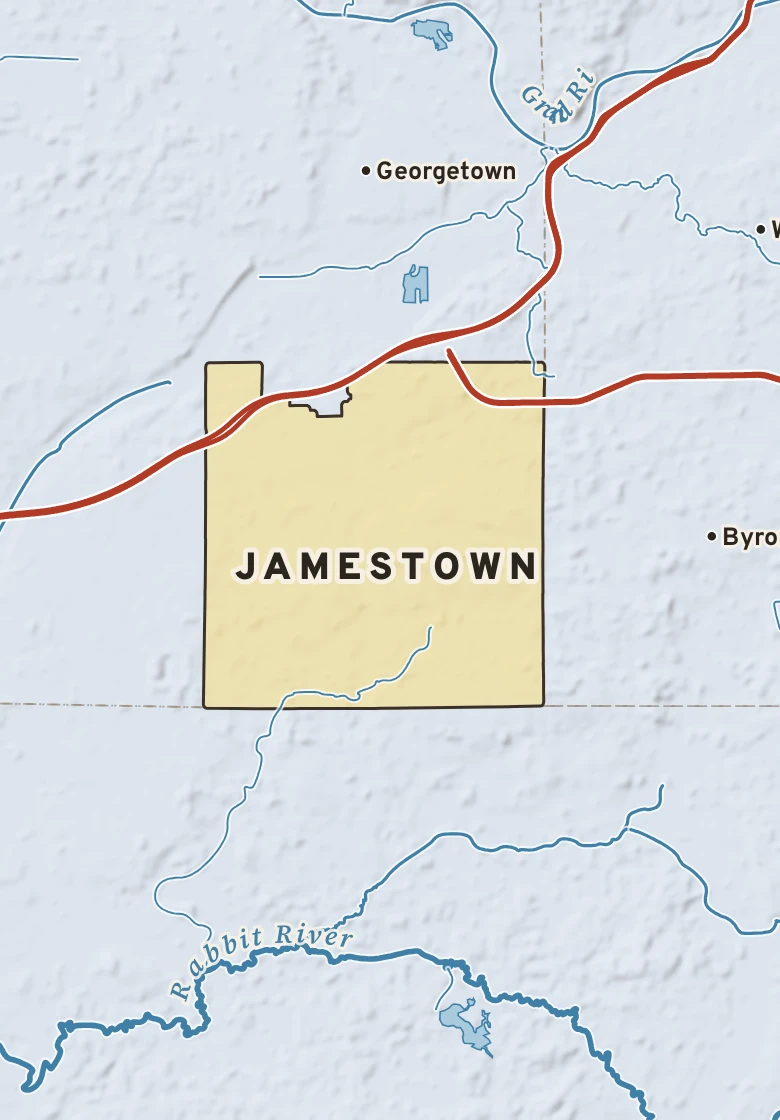 Atlas plate of Jamestown, Michigan.