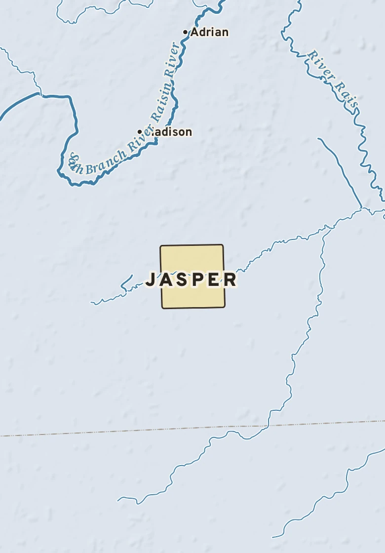 Atlas plate of Jasper, Michigan.