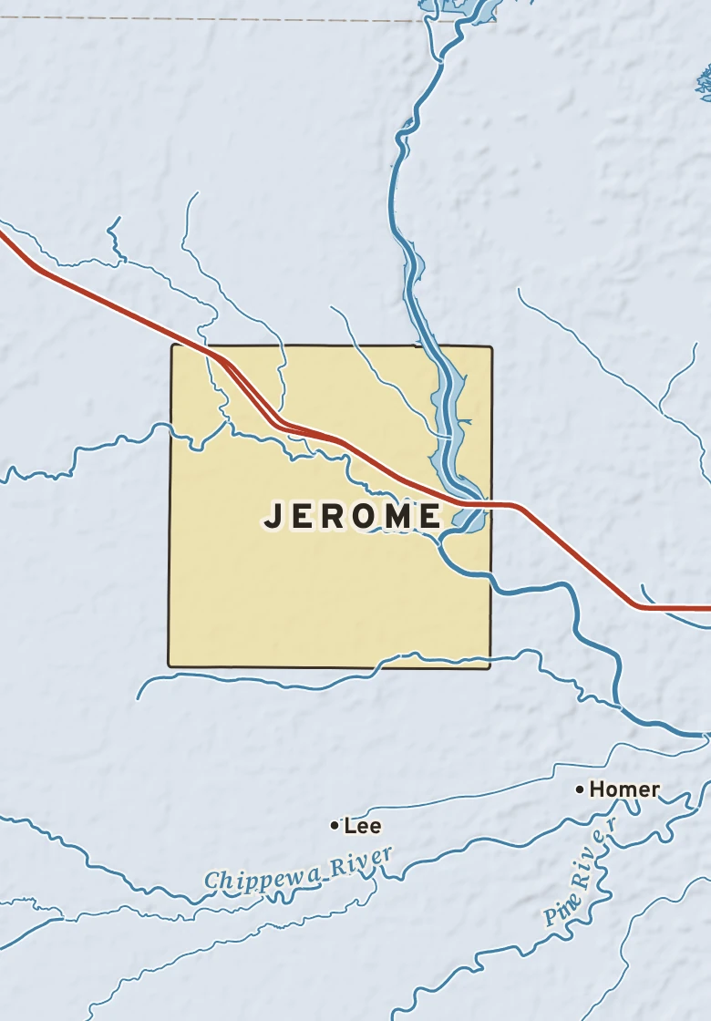Atlas plate of Jerome, Michigan.