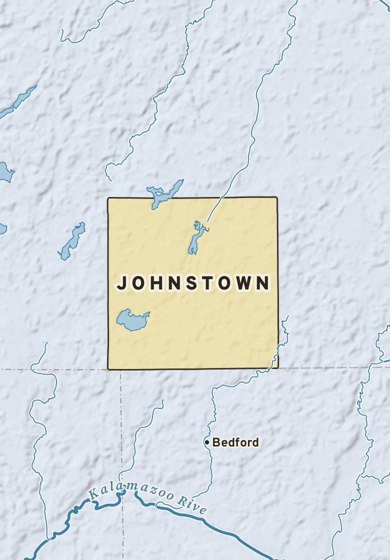 Atlas plate of Johnstown, Michigan.