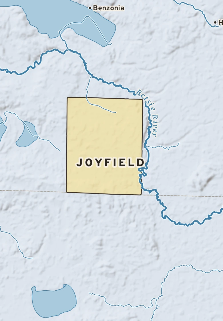 Atlas plate of Joyfield, Michigan.